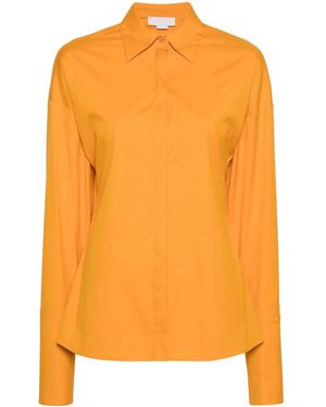 Genny Camisa Con Placa Del Logo - Naranja
