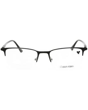 Calvin Klein Rectangle-Frame Glasses - White