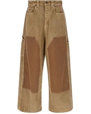 Balenciaga Patche-Panels Jeans - Natural