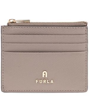 Furla Kartenetui mit Reißverschluss - Grau