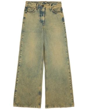 Momoní Aoki Wide-Leg Jeans - Green