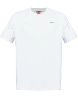 DIESEL Adjust Met Logo T-Shirt - White