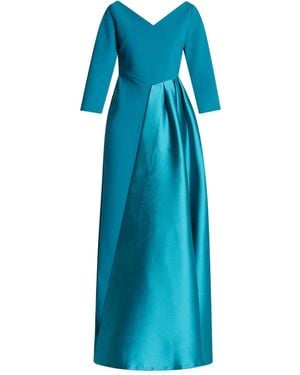 Greta Constantine Percier V-neck gown - Blau