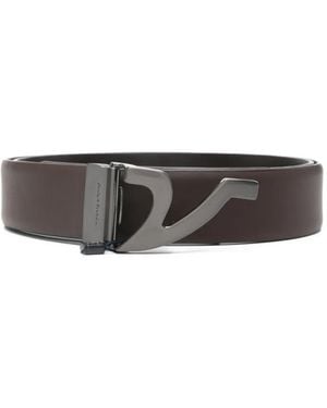 Paul & Shark Leather Belt - Gray