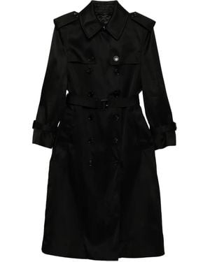 Tom Ford Leather Undercollar Trench Coat - Black
