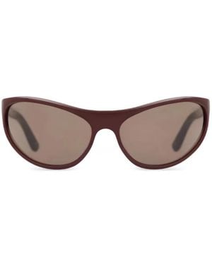 THISTLES The Lex Oval-Frame Sunglasses - Brown