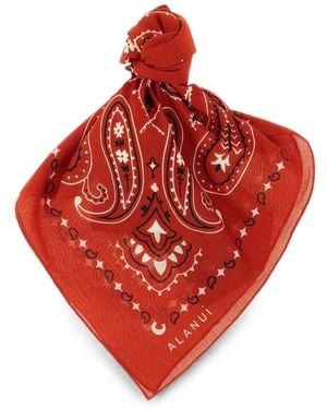 Alanui Paisley-Print Square Scarf - Red