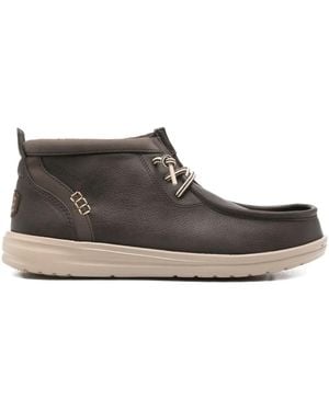 HEYDUDE Wally Mid Grip Classic Loafer Mit Schnürung - Braun