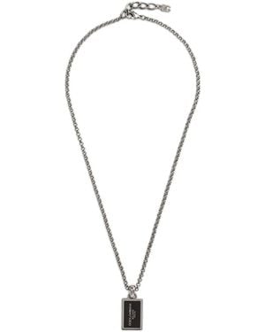 Dolce & Gabbana Collier À Plaque Logo - Métallisé