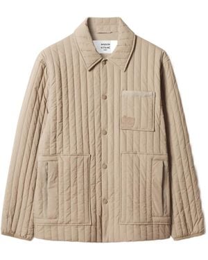 Maison Kitsuné Vertical-Quilted Patch-Pocket Jacket - Natural