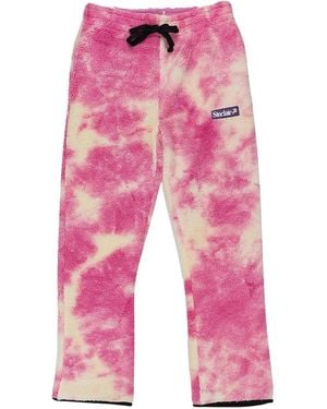 Sinclair Fleecehose mit Batikmuster - Pink