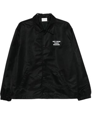 Drole de Monsieur La Veste Slogan printed jacket - Negro
