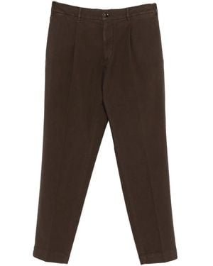 Dell'Oglio Pleat-Detail Pants - Brown