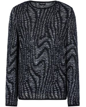 Giorgio Armani アブストラクトパターン セーター - ブラック