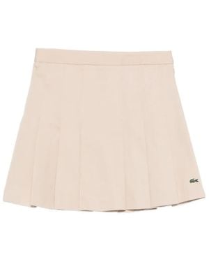 Lacoste Pleated Mini Skirt - Natural