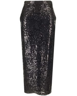Al Duca d'Aosta Lace Midi Skirt - Black