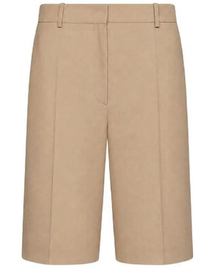 TOTEME Pantalones Cortos Rectos Con Pinzas - Neutro