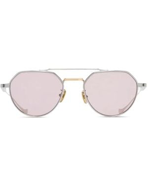 Cutler and Gross Geometric-Frame Sunglasses - Pink
