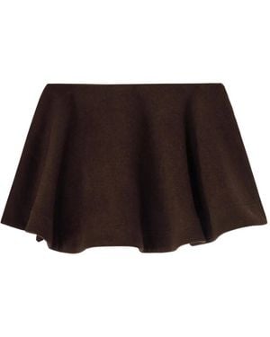 Ganni Peacoat Wool Circle Skirt - Black