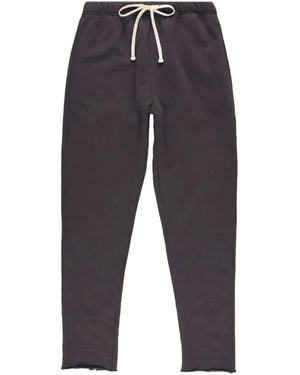 Les Tien Drawstring Raw-Edge Track Trousers - Blue