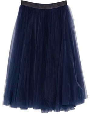 Repetto Tulle-Layered Midi Skirt - Blue