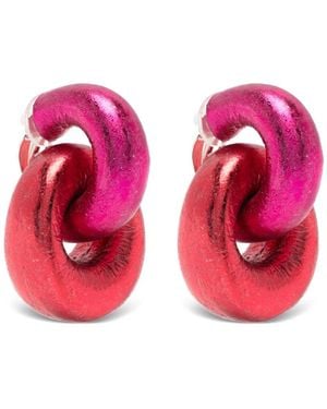 Monies Metallic-Finish Clip-On Earrings - Pink