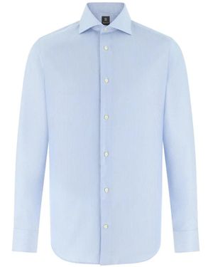 BOGGI Striped Windsor-Collar Shirt - Blue