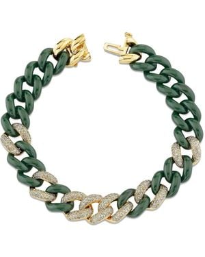 SHAY 18Kt Essential Link Gelbgoldarmband Mit Diament - Grün