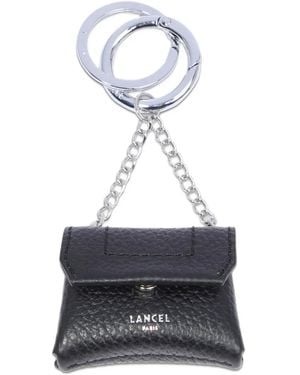 Lancel Porte-Clés En Cuir - White