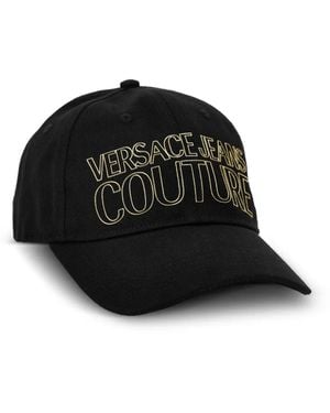Versace Jeans Couture Cappello Da Baseball Con Decorazione Logo - Nero