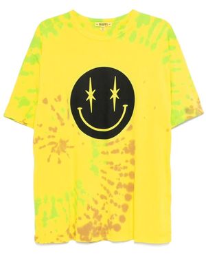 Stain Shade T-Shirt À Imprimé Tie Dye - Jaune