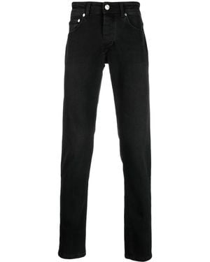 Barba Napoli Vaqueros slim con parche del logo - Negro