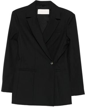iBlues Double-Breasted Long-Sleeve Jacket - Black