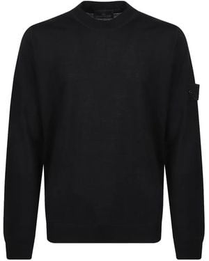 Stone Island 5100074 Light Pure Rws Wool_S.I. Ghost Jumper - Black