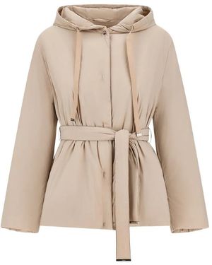 Herno Belted Hooded Parka - Natural