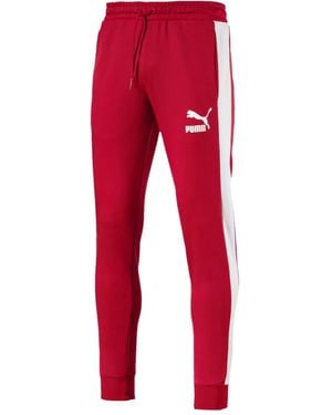 PUMA T7 Logo Track Pants - Red