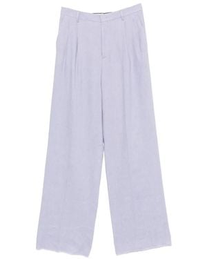 Tagliatore Pleated Wide-Leg Trousers - White