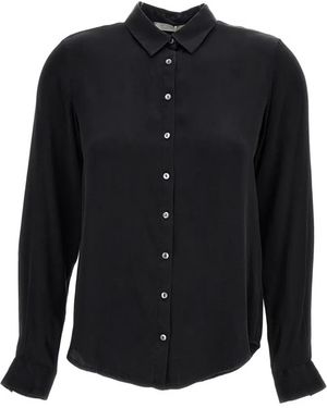 Q-WINS Button-Fastening Long-Sleeve Shirt - Blue