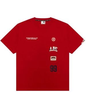 Aape By A Bathing Ape T-Shirt À Détails De Logos - Red