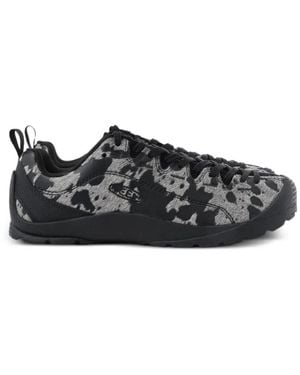 Keen Jasper Cow-Print Panelled Trainers - Black