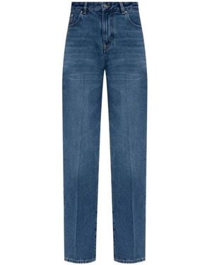 Victoria Beckham Pressed-Crease Straight-Leg Jeans - Blue