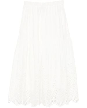 Bambah Falda larga Eyelet - Blanco