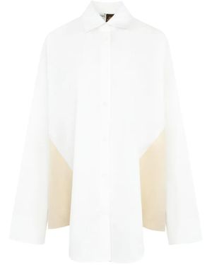 Loewe Contrast-Panel Shirt - White