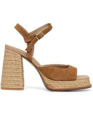 Souliers Martinez Sandales Gracia À Plateforme - Brown