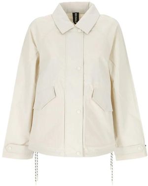 Ecoalf Drawstring-Hem Raglan-Sleeve Jacket - White