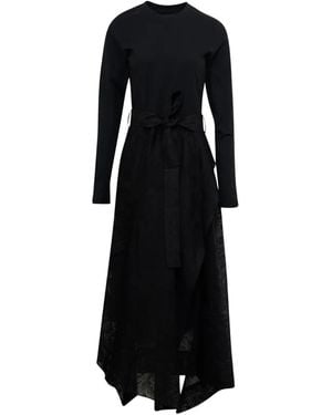3.1 Phillip Lim Belted Floral-Jacquard Maxi Dress - Black