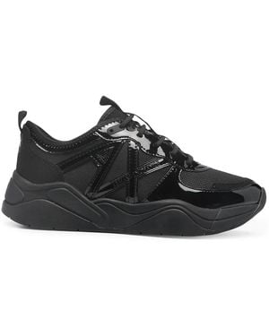 ARMANI EXCHANGE Side-Logo Low-Top Trainers - Black