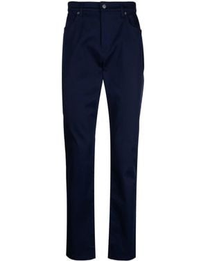 Moschino Front-Fastening Straight-Leg Trousers - Blue