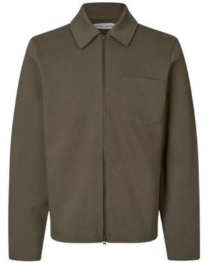 Samsøe & Samsøe Zip-Up Chest-Pocket Jacket - Green