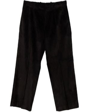 Our Legacy Borrowed Plissé-Effect Cotton Trousers - Black